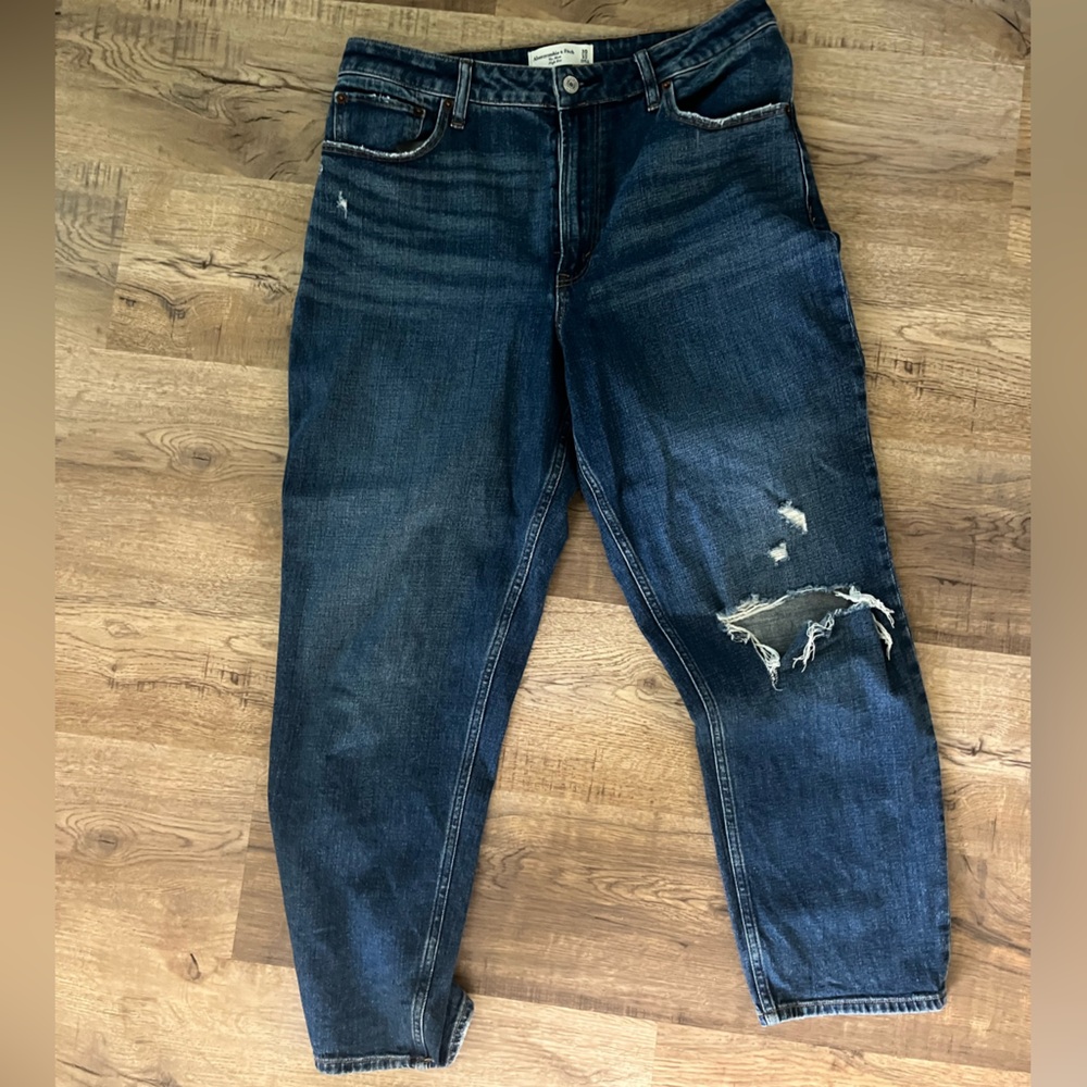 Abercrombie & Fitch High Rise Jeans - Dark Blue